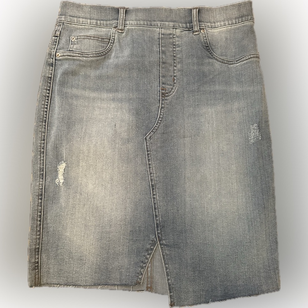 SPANX women’s blue jean skirt